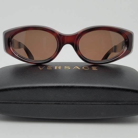 Versace 494/A 900 Tortoise Gold Medusa Frame Brown Lens